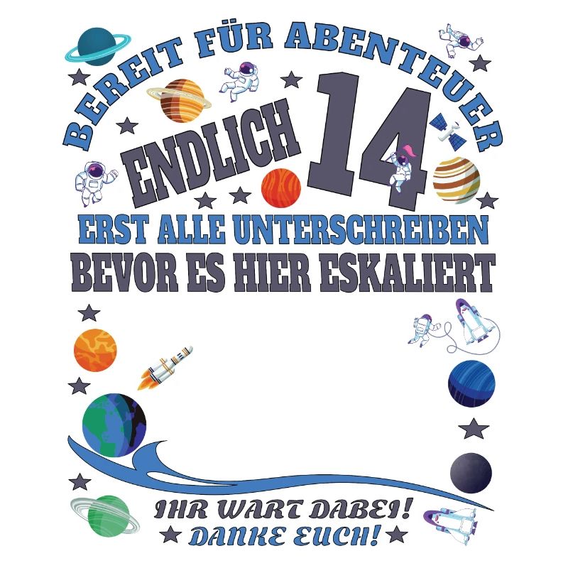 14. Geburtstag Mädchen & Junge Gästebuch