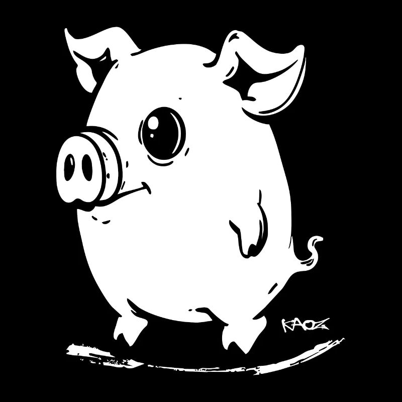 Cochon mignon de dessin animé
