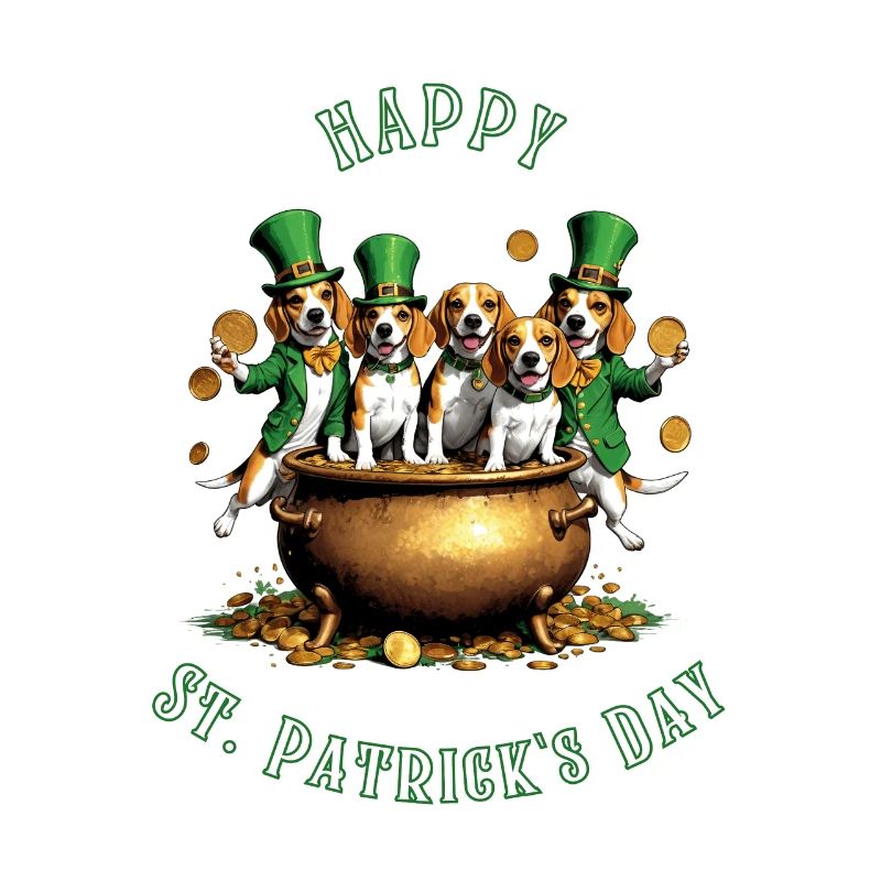 St. Patrick's Day Beagle I Irish Celebration