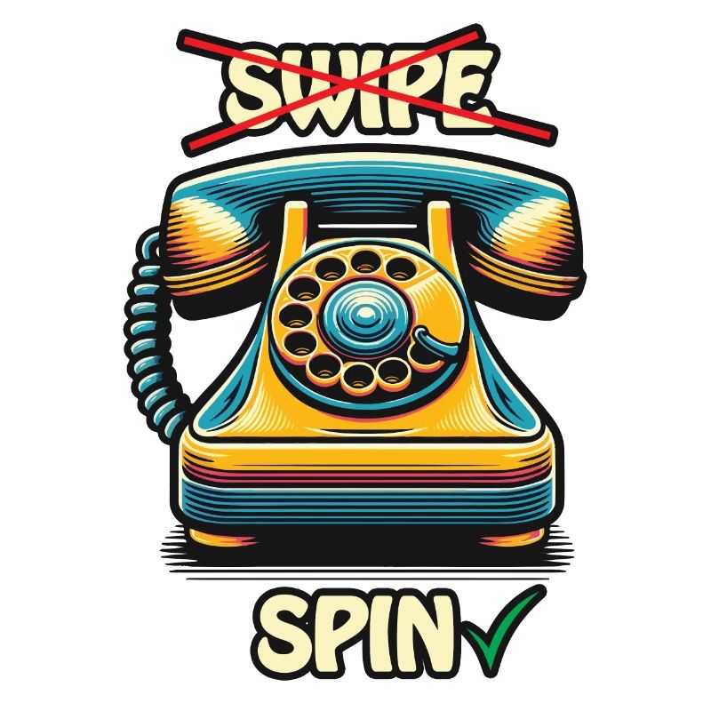 Retro-Vintage-Wählscheibentelefon Lebendige Farbe