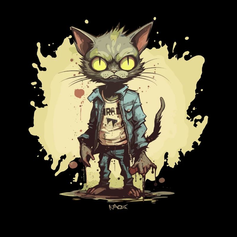 Mode stylée : chat zombie