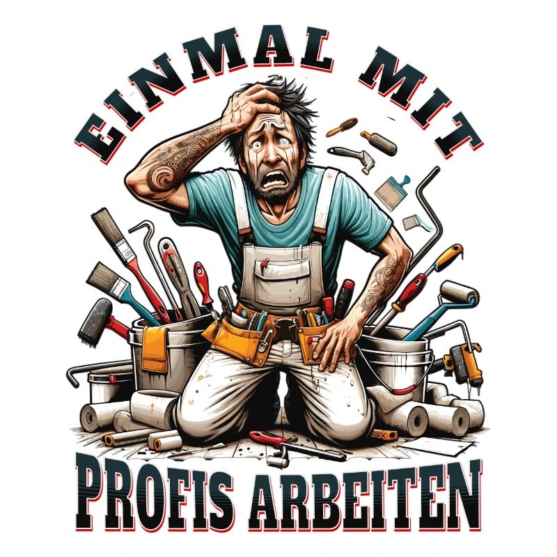 Working with professionals, funny master painter