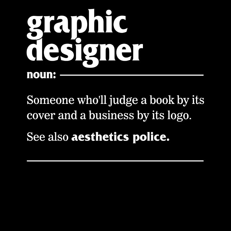 Chemise de conception graphique, nom de graphiste