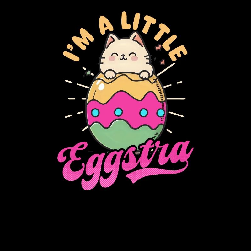 Katze Ostern Ich bin Little Eggstra
