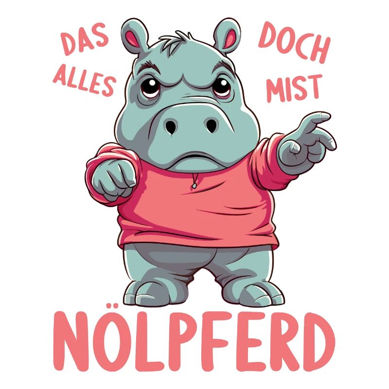 Hippo Hippo Complain Complainer Nölpferd