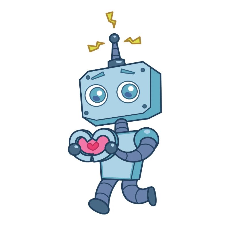 Cute Robot Heart Robotics Technology
