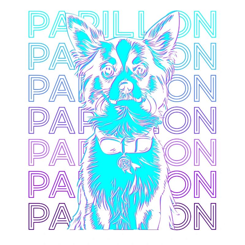 Papillon Chien Rétro