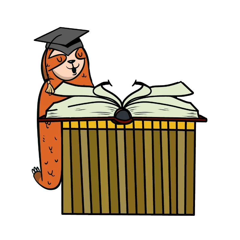 Sloth Student Study Book Student School