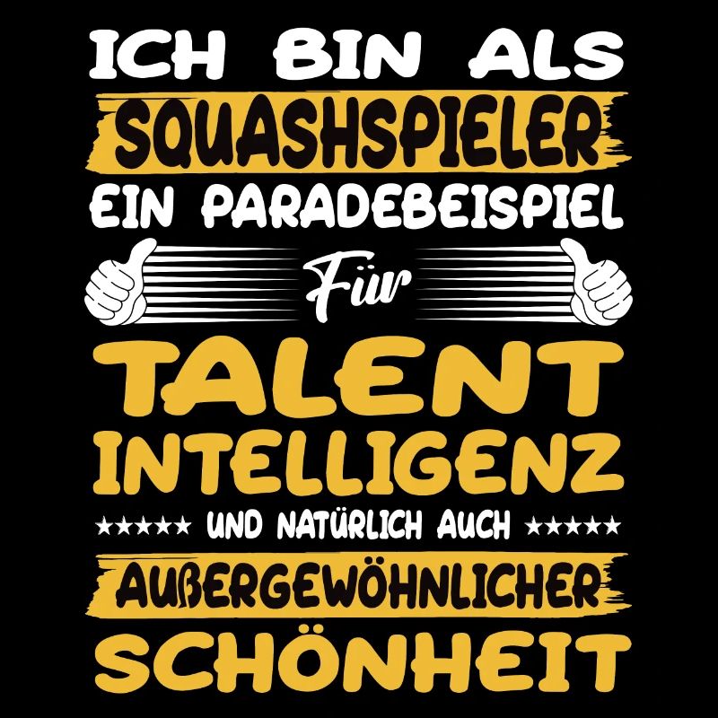 Squashspieler ein Paradebeispiel Squash