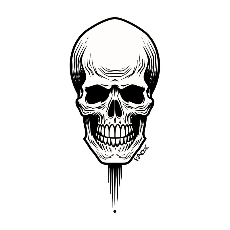 Simple skull with long face