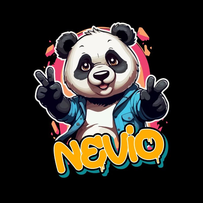 NEVIO - Beau nom de garçon avec Cool Panda