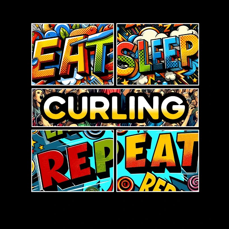 Manger dormir Curling répéter