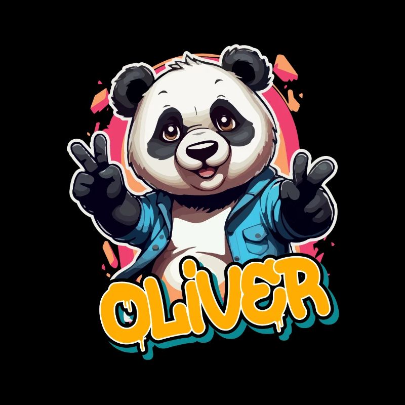 OLIVER - Schöner Jungen Name mit coolem Panda