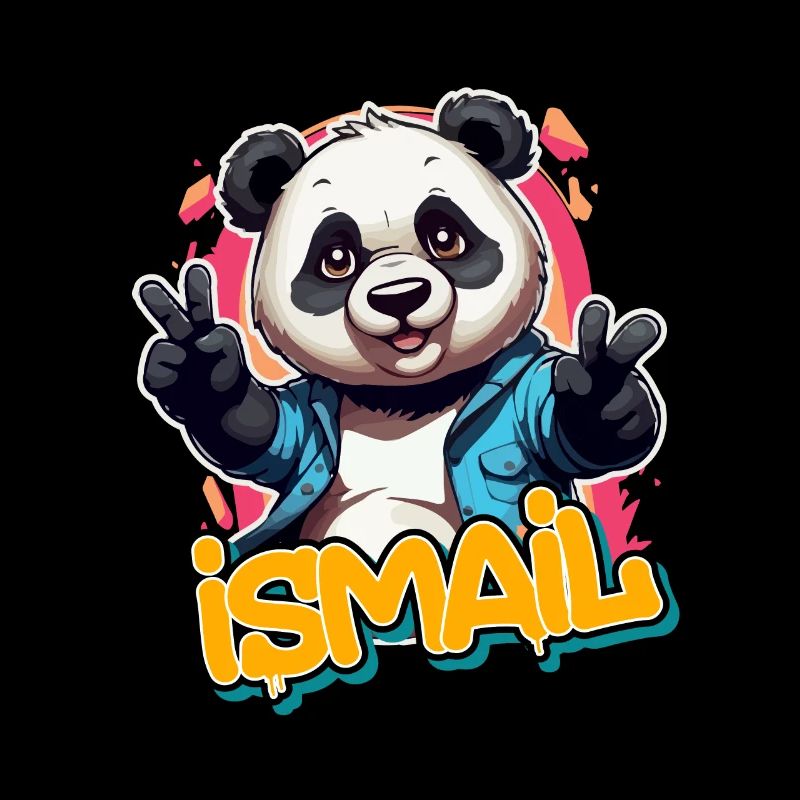 ISMAIL - Beau nom de garçon avec Cool Panda