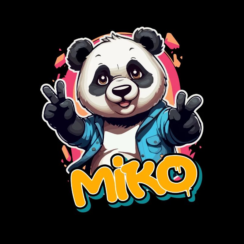 MIKO - Handsome Boy Name with Cool Panda