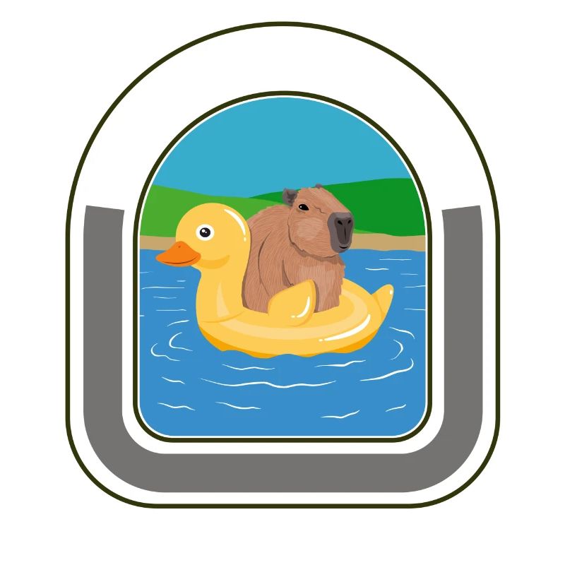 Chemise Capybara, natation Capy Duck Floatie mignon