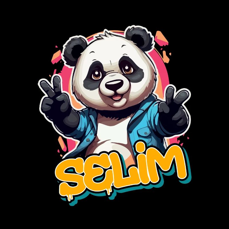 SELIM - Beau nom de garçon avec Cool Panda