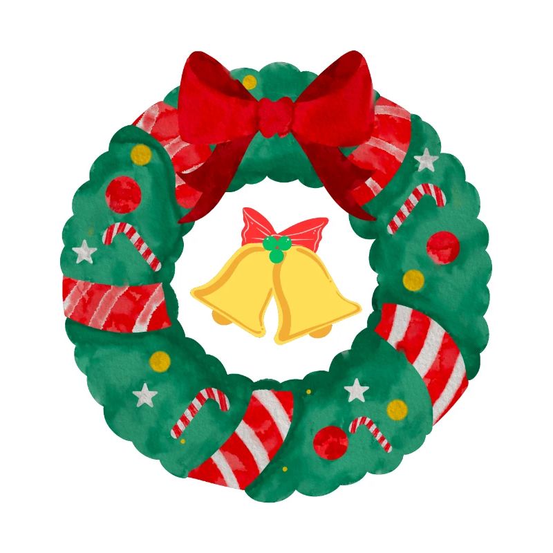 Weihnachtskranz mit Glocken