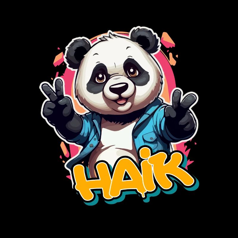 HAIK - Beau nom de garçon avec Cool Panda