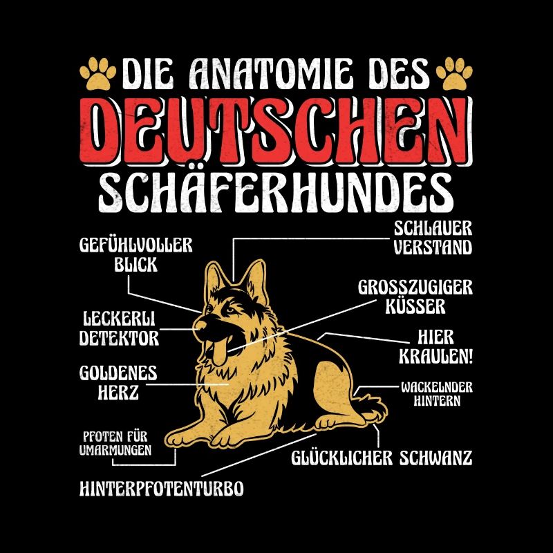 ANATOMIE DES DEUTSCHEN SCHÄFERHUNDES Lustiges