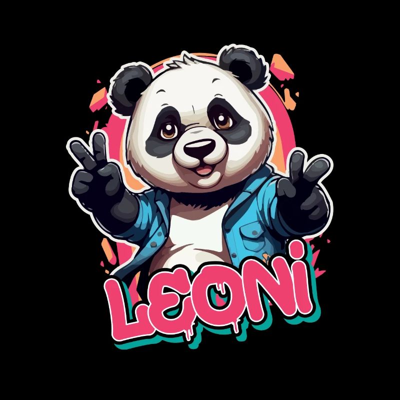 LEONI - Schöner Mädchen Name mit coolem Panda
