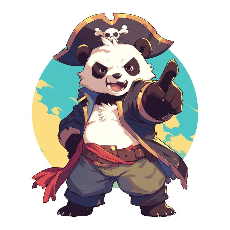 Panda Bear Pirate Panda géant japonais