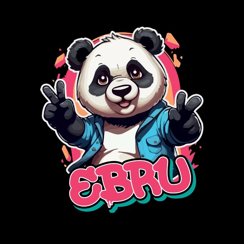 EBRU - Beau nom de fille avec panda cool
