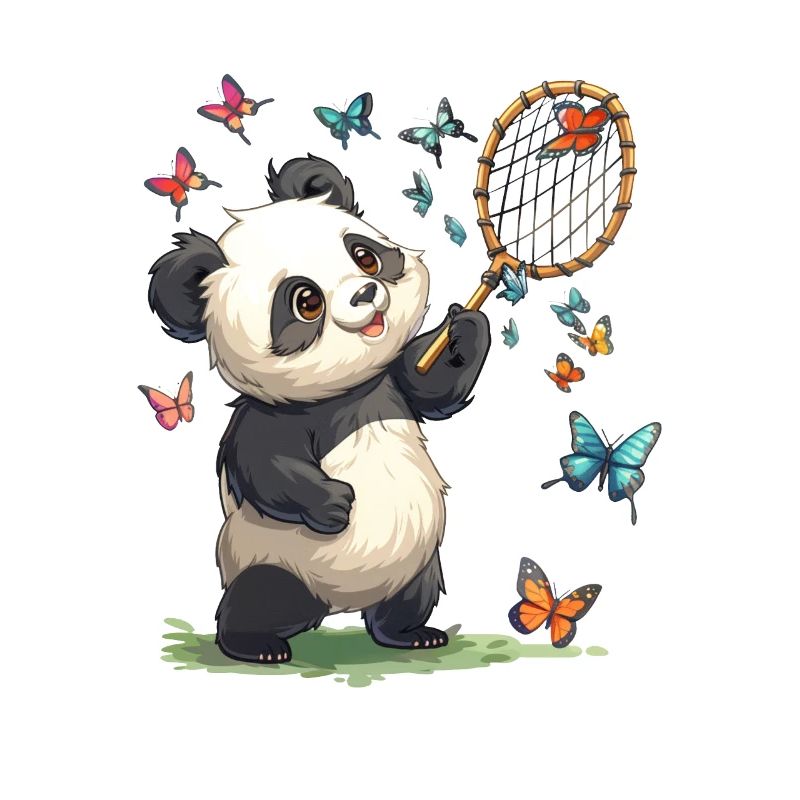 Panda Ours Papillons Panda géant japonais