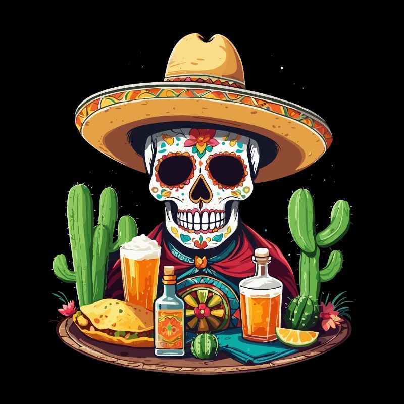 Tequila Skull Cinco De Mayo Mexique Célébration