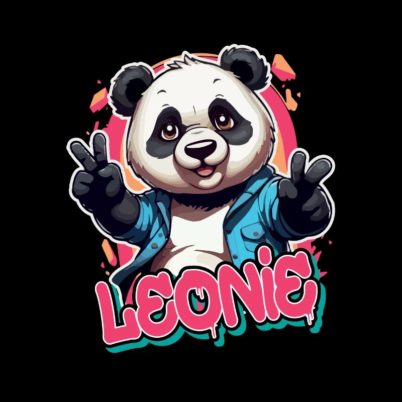 LEONIE - Schöner Mädchen Name mit coolem Panda