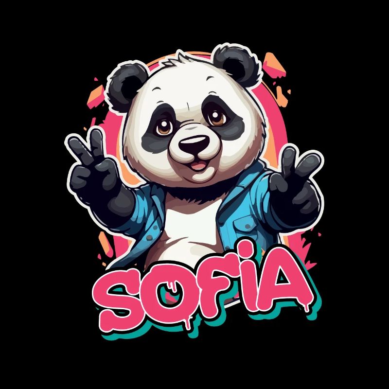 SOFIA - Beautiful Girl Name with Cool Panda