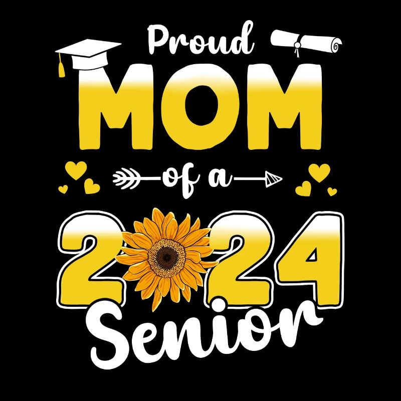 Stolze Mutter eines Jahrgangs von 2024 Absolventen