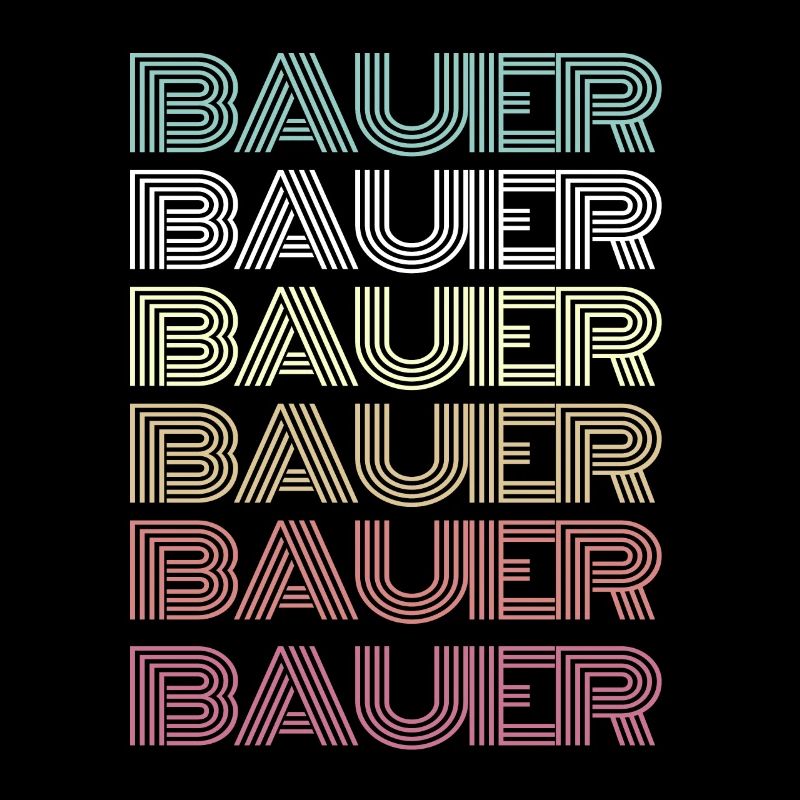 BAUER Multi-Colored Line Art Retro Style