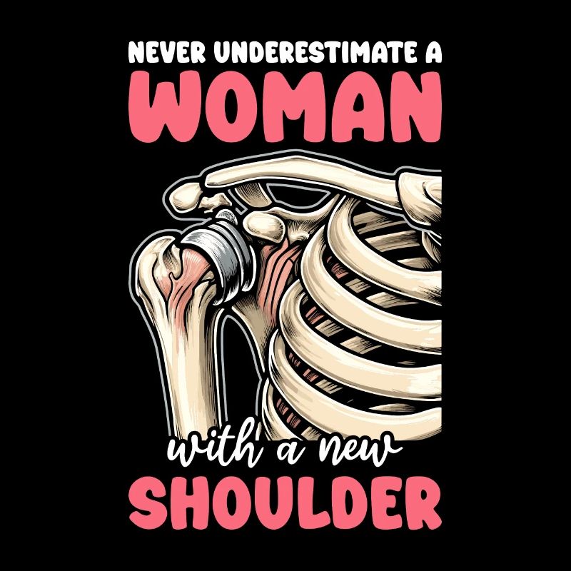 Woman Bionic Shoulder Replacement Surgery Joint