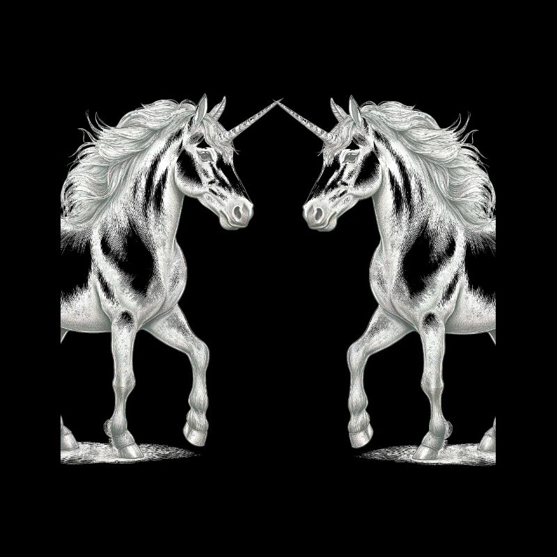 Minimalistisch Einhörner Einhorn Pferd Pferde