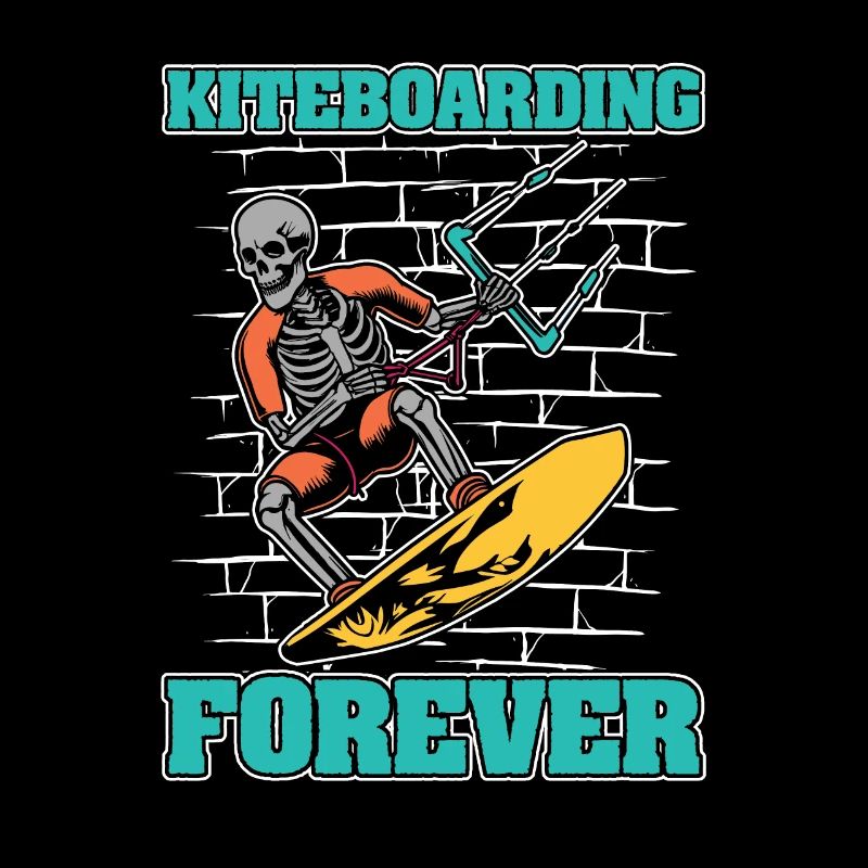 Kitesurfer Kitesurfing Kiting Kitesurfing Skeleton