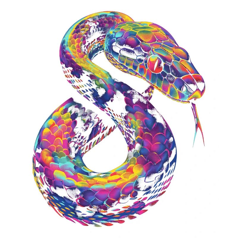 Boule Python serpent Pop Art
