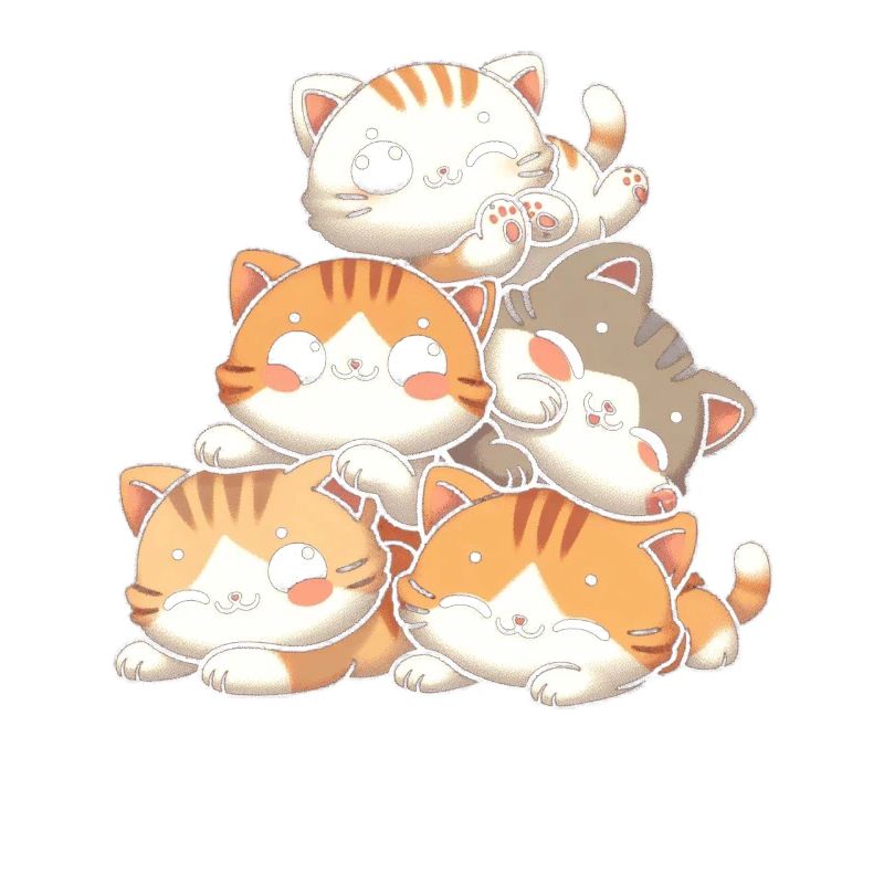 Stack of Kitty Cats Stack Kawaii Meowtain Anime
