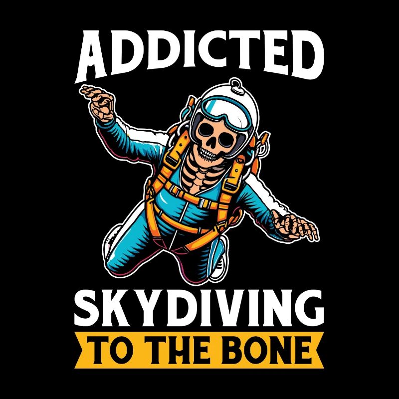 Parachutist Skydiving Skeleton