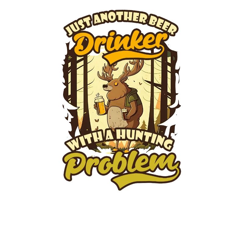 Jäger Ein weiterer Biertrinker auf der Jagd