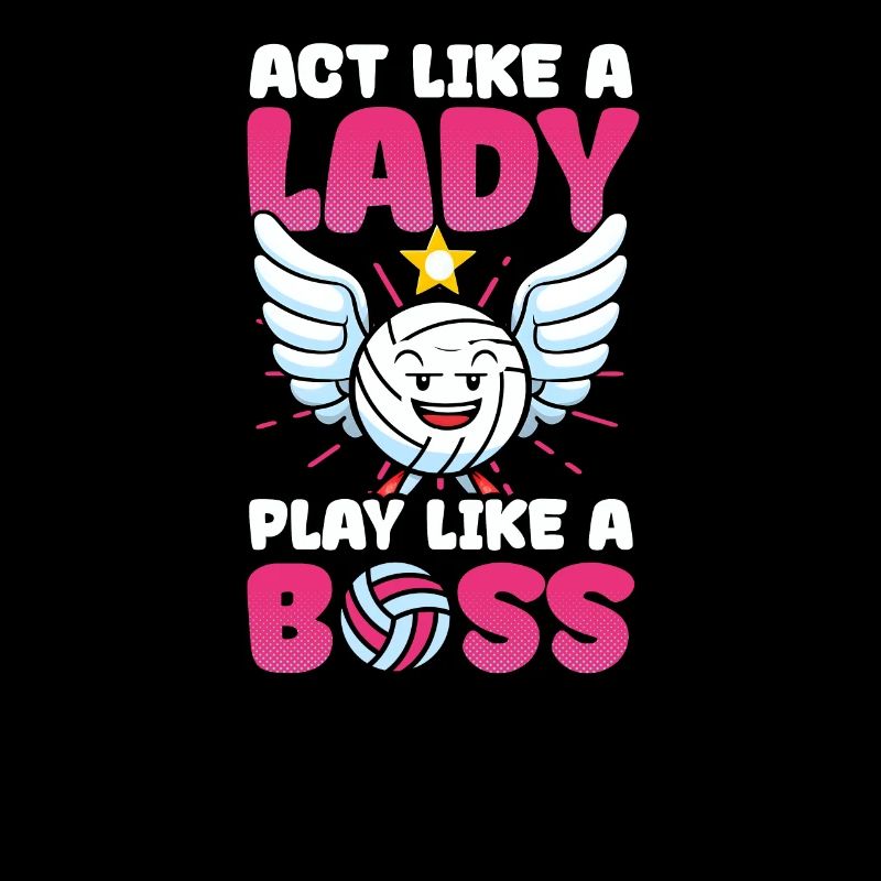 Volleyball Player Act Lady Play