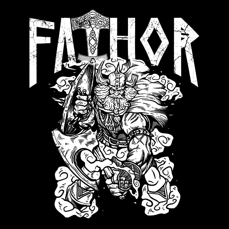 Wikinger Papa Vathor Mächtiger Krieger Vater