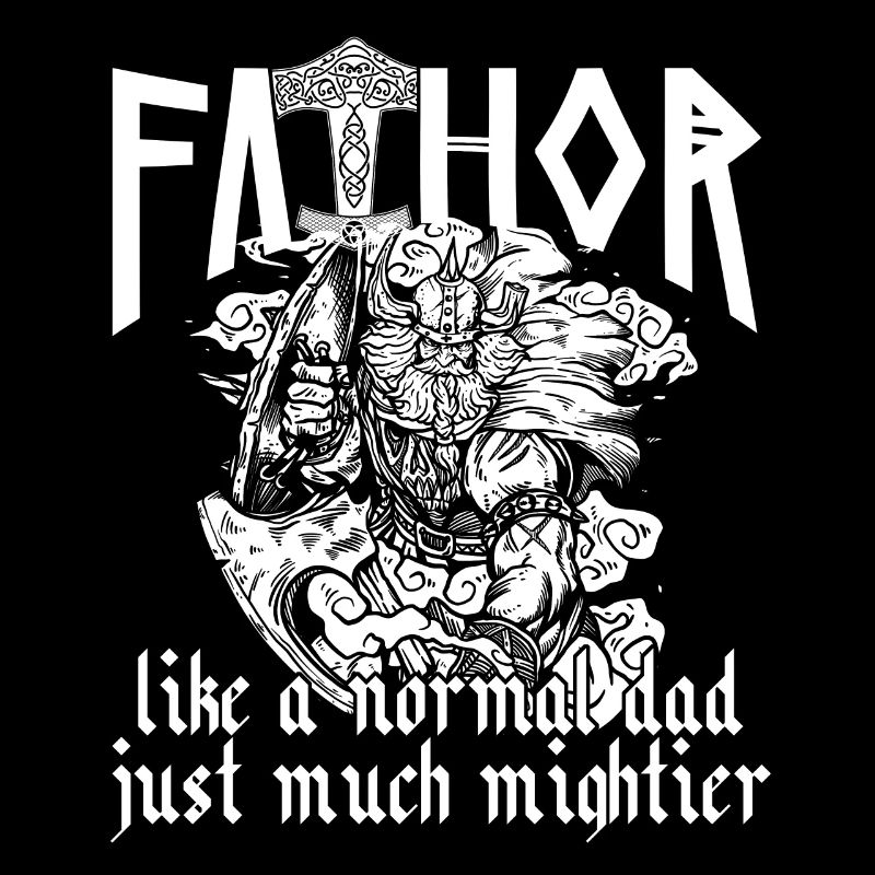 Wikinger Papa Vathor Cooles Spruch Design