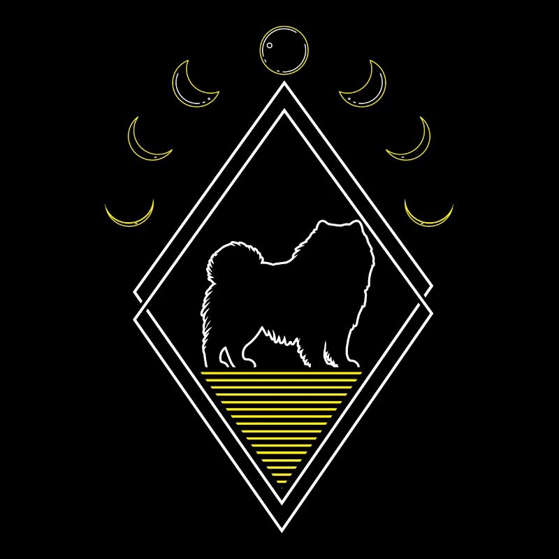 Chow Chow Abstrait Phases de Lune