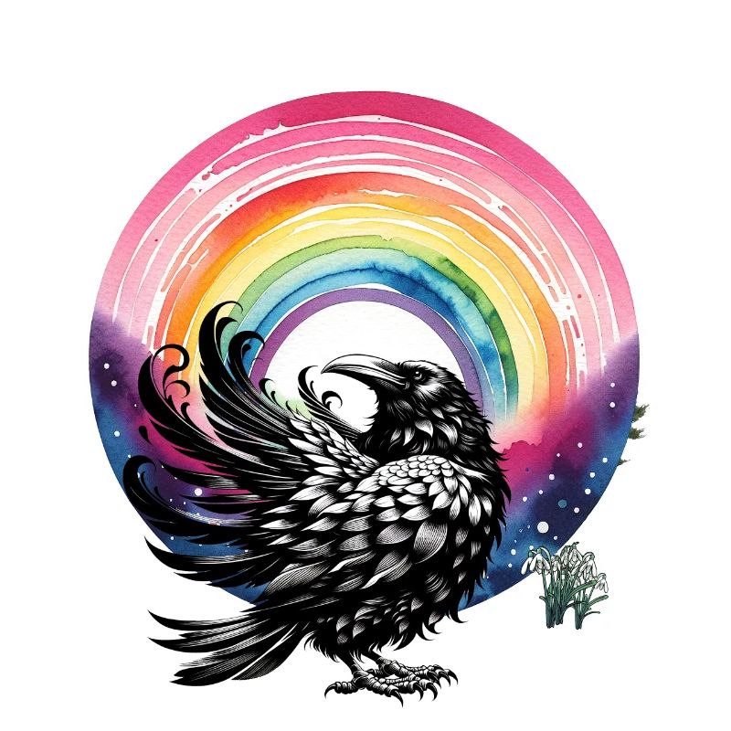Corbeaux arc-en-ciel Corbeaux Corbeau Printemps corbeau