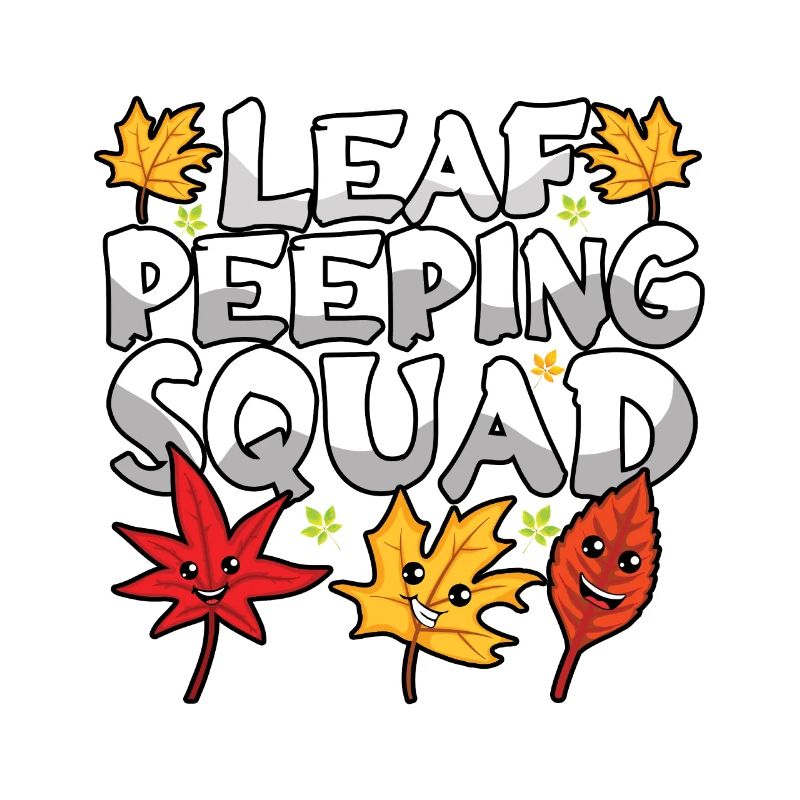 Leaf Peeping Squad Mignon Kawaii Feuillage Leaf Peeper