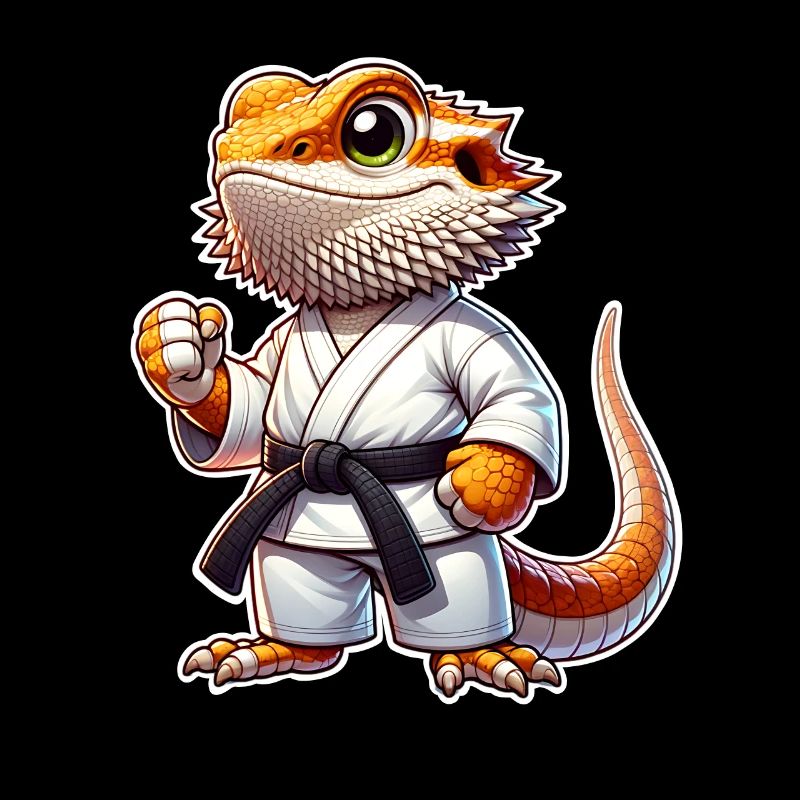 Bartagame Bartagamen Karate Samurai