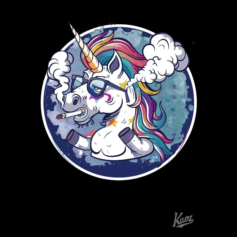 Fumer, drôle, pas cool, anti-héros, perdant, licorne