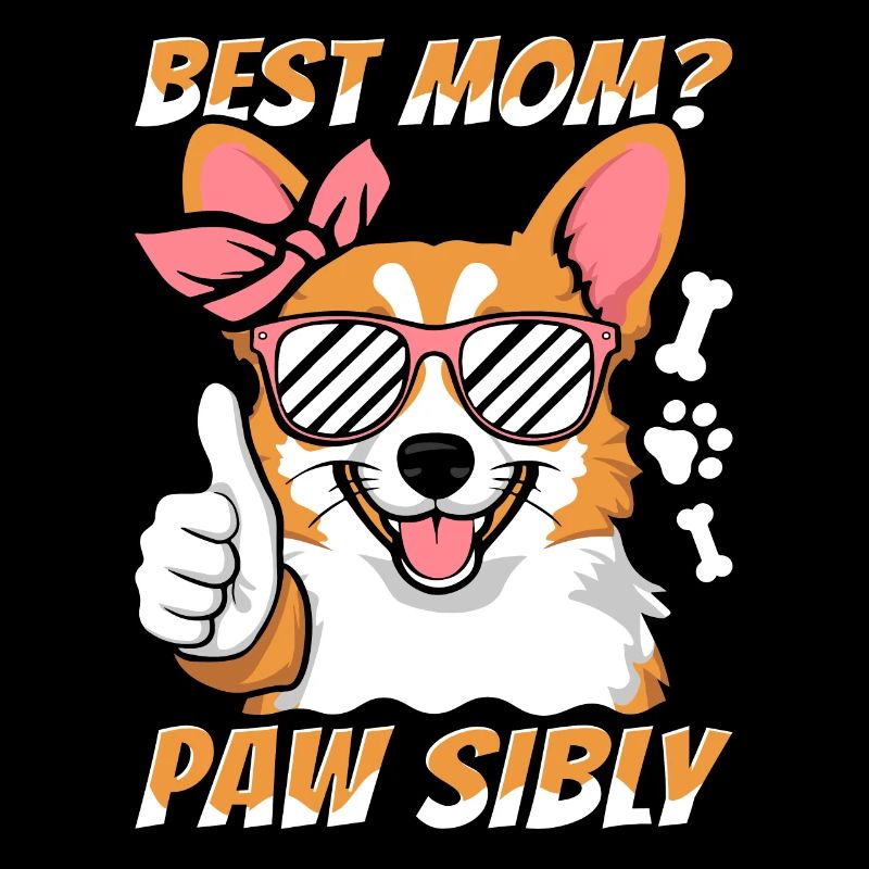 Corgi Mutter Meilleure maman Pawsibly