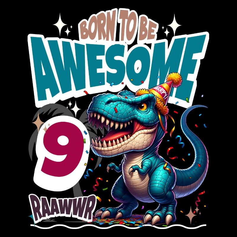 T Rex Dinosaurier 9. Geburtstag Kindergeburtstag